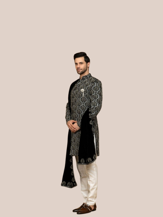 Albion Men’s Ethnic Indo-Western Suit – Traditional Elegance & Style