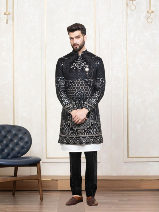 Albion Men’s Classic Indo-Western Suit – Perfect Ethnic Fusion Wear
