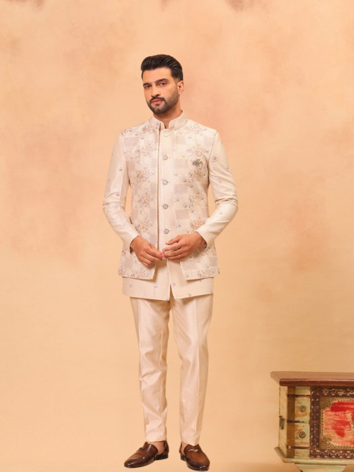 ALBION Premium Men’s Indo Western Ethnic Suit-FOWN