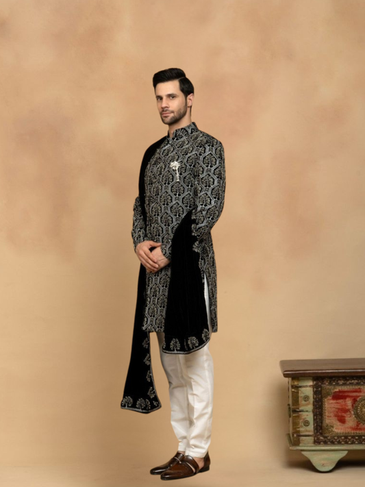Albion Men’s Ethnic Indo-Western Suit – Traditional Elegance & Style
