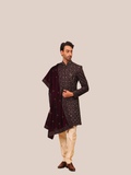 Albion Men’s Indo Western Suit for Wedding & Festive Occasions – Royal Ethnic Designer Wear