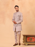 ALBION Men’s Ethnic Indo Western Suit – Classic Designer Wear-light beige