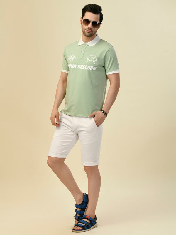 ALBION Men’s Vintage T-Shirt - Retro Look & Comfortable Fit - Green