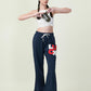Albion Premium Ladies Cyan Navy Lowers Stylish Comfortable Track Pants