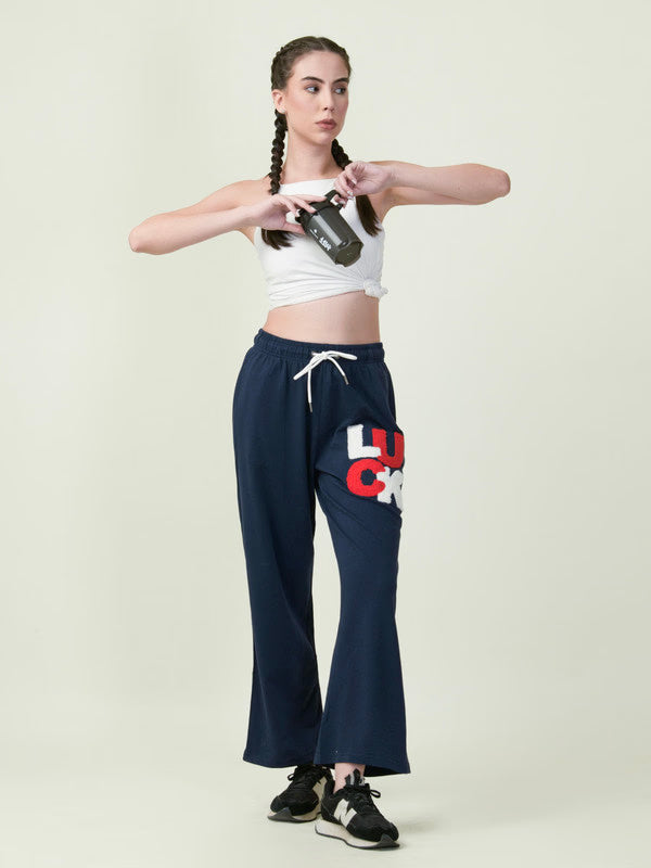 Albion Premium Ladies Cyan Navy Lowers Stylish Comfortable Track Pants