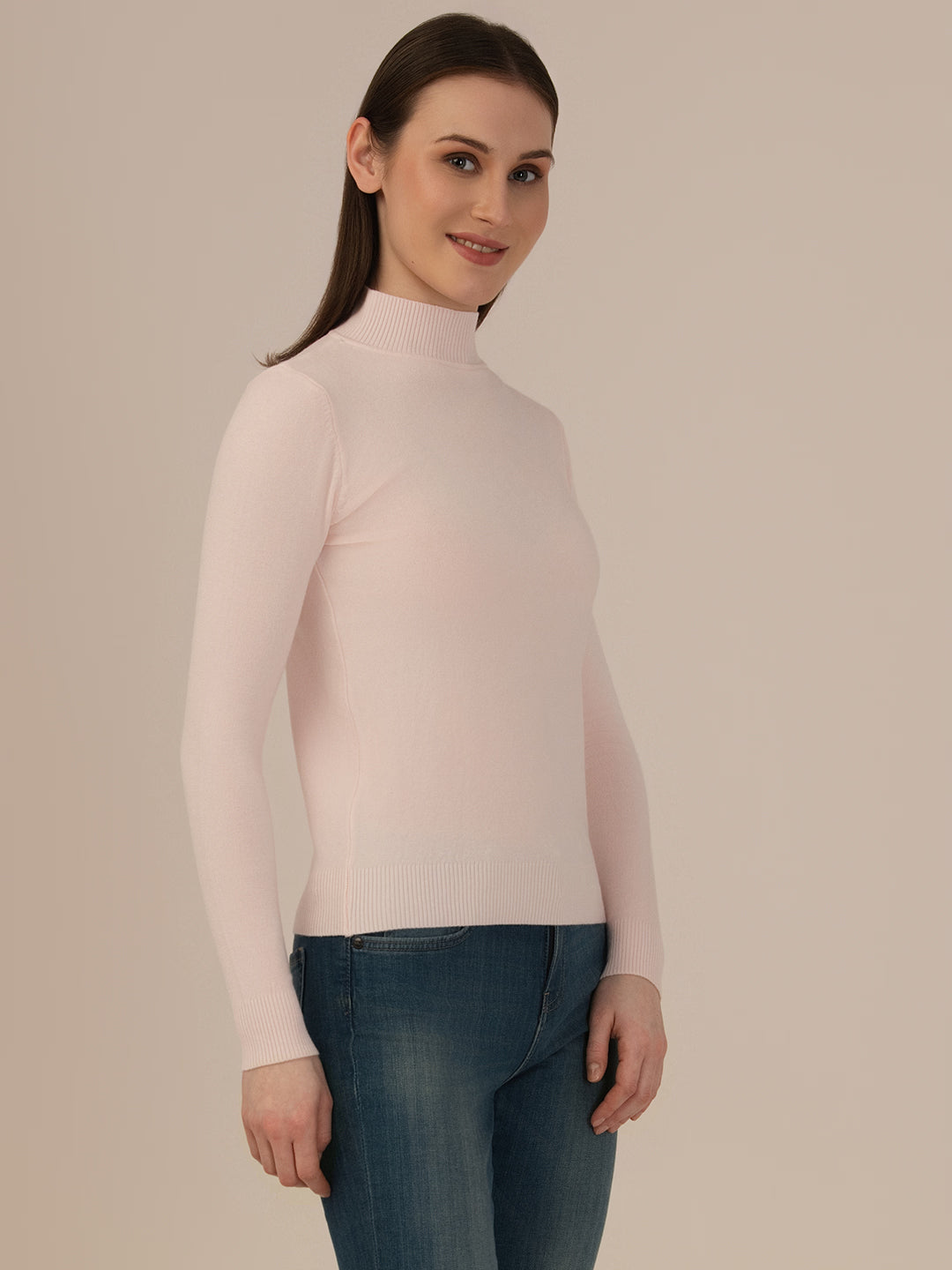 Albion Women’s Woollen Pullover – Cozy Winter Wear_PINK