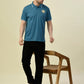 Albion Premium Cyan Tel Men T-Shirt