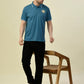 ALBION PREMIUM CYAN TEL MENS T-SHIRT