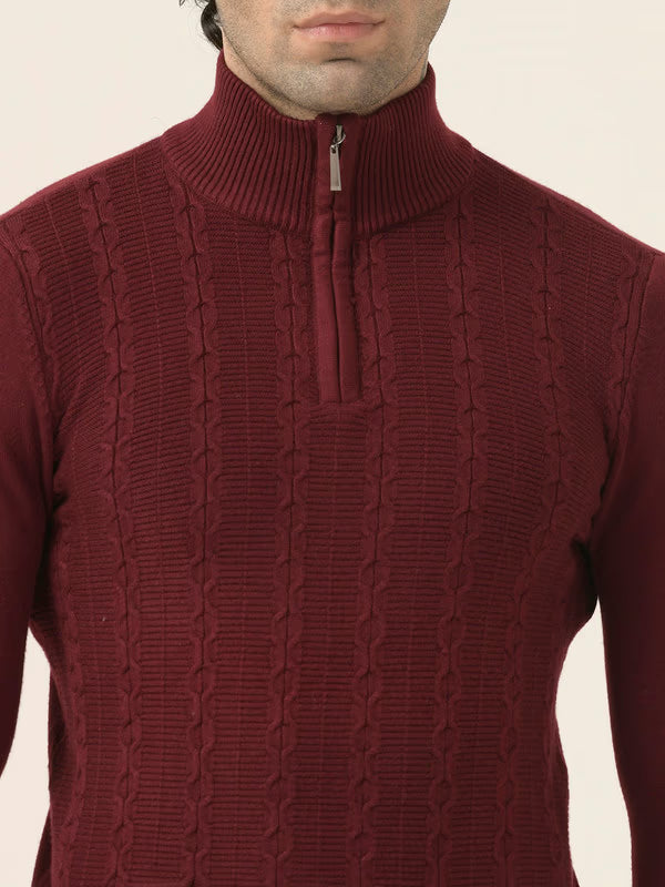 Albion Men’s Classic Fit Pullover – Durable, Stylish, and Comfortable_Wine